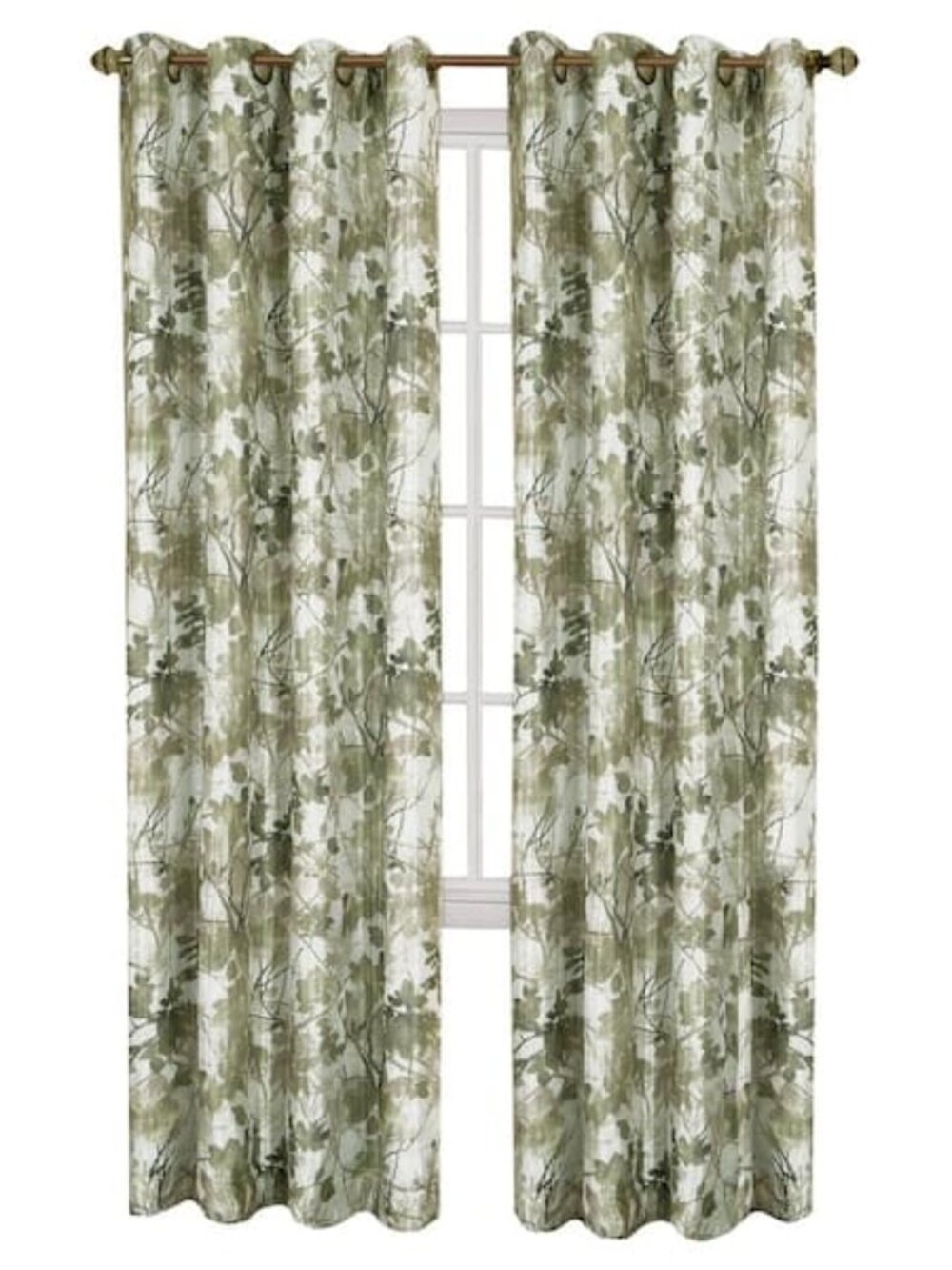 6 Curtain Panels Achim Tranquil Green Room Darkening 2 - 50"x 84" & 4 - 50"x 63" - Picture 2 of 6